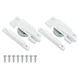 PATIKIL Window Sash Locks, 2pack Zinc Alloy Cam Action Window Locks with Keeper Diecast Window Latches Replacement for Vertical & Horizontal Sliding Windows Security (Side Hole)