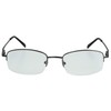Sightline 6002 Progressive Multi Focus Reading Glasses Lightweight Semi-Rimless Gunmetal