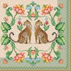 20 Napkins Leopard Pair of Flowers Animals Jungle Table Decoration