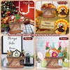 Anglechic 42 Pcs Small Christmas Flower Basket Interchangeable Sign Seasonal