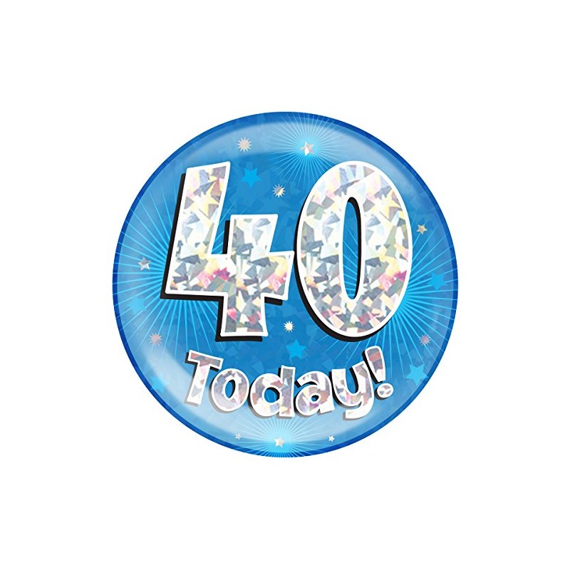 Oak Tree Birthday Badge, Blue