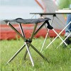 AIMALL Outdoor Retractable Folding Stool, Portable Mazar Stool for Camping,