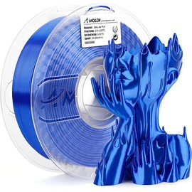 Amolen PLA Silk Basic 3D Printing Filament, 1.75mm:_Silk Sapphire Blue_US (TO US ONLY)