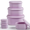 ISSEVE 6Pcs/Set Nesting Silicone Food Storage Containers with Lids, BPA