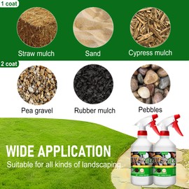 Mulch Glue - 32oz Adhesive Pea Gravel Binder for Landscaping, Garden - Concentrate Landscape Rock Stabilizer, Last up to 2 Years, Gravel Lock for Bonding Bark, Sand