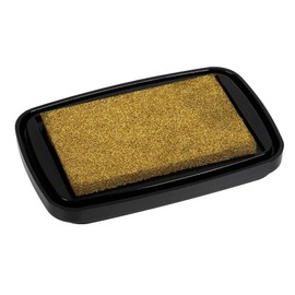 Gold Metallic Archival Pigment Ink Pad by Recollections - Use On Paper, Chipboard, Wood, and More. Ideal for Scrapbooking, Card Making, Arts & Crafts - 1 Pack