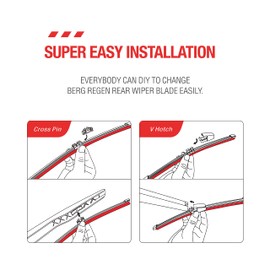Escobilla de limpiaparabrisas trasera de 11 pulgadas (11-G/ A281H) de repuesto para Jeep Grand Cherokee 2014-2021