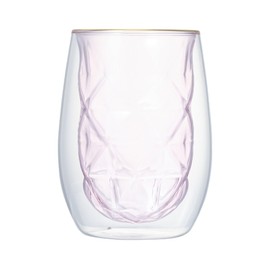 Francfranc Diamond Double Wall Glass, Pink
