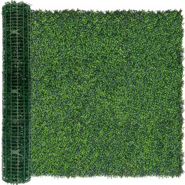 DOPGIB Artificial Boxwood Roll,60"x 128" (53.5 SQFT) 4-Layer Leaf UV-Anti Faux Ivy Privacy Fence Screen Greenery Backdrop Vine Panel for Outdoor, Indoor, Garden, Backyard and Decor