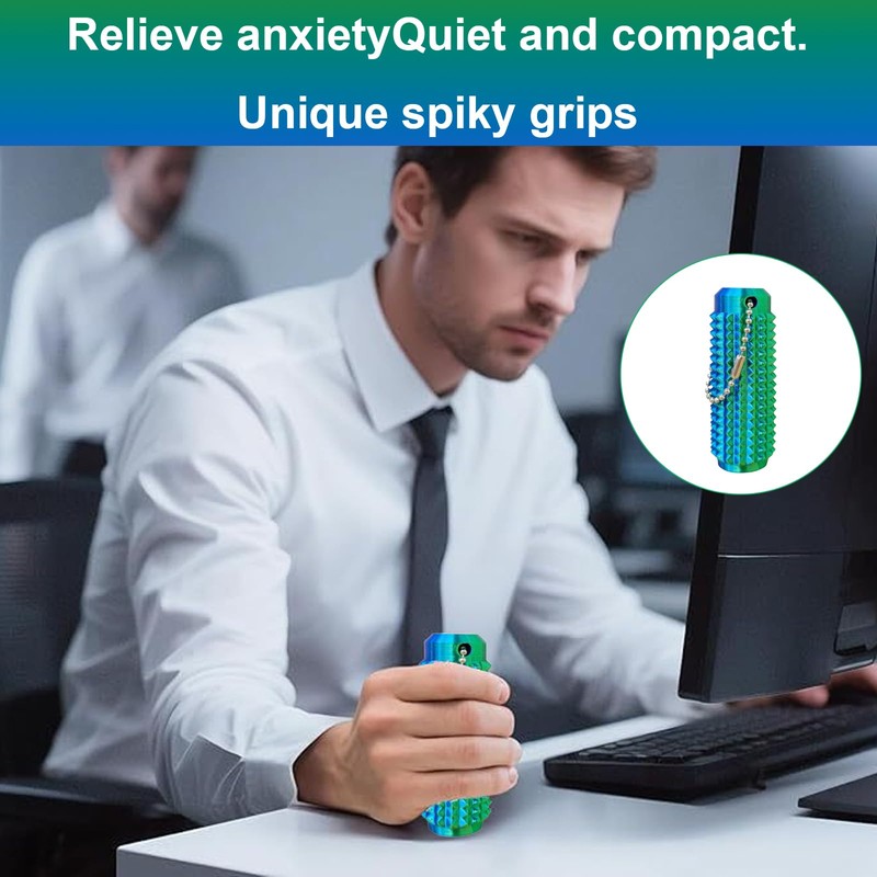 4 Stücke Skills Borderline Igelball, 3D-gedruckter Ventilations-Schlüsselanhänger Spiky Grippie Stim