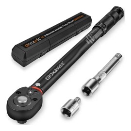 1/2'' 28-210nm Torquímetro Goxawee Llave De Torque, Desbloqueo giratorio con ajuste bidireccional, precisión +/- 3 %, incluye barra de extensión de 1/2'' y adaptador de 3/8'', aampliamente aplicado