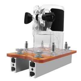 MEKOTRIN Wood Router Base, 2 in 1 Wood Trimmer Router Tool, Wood Palm Router Base Fastener Slotting Bracket Guide for Woodworking Carbinet Closet Furniture