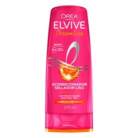 L'Oréal Paris Elvive Dream Liso Acondicionador, Efecto Keratina Anti Frizz Hasta por 72h, Resistente a la Humedad, Cabello Liso y Sedoso, 370ml