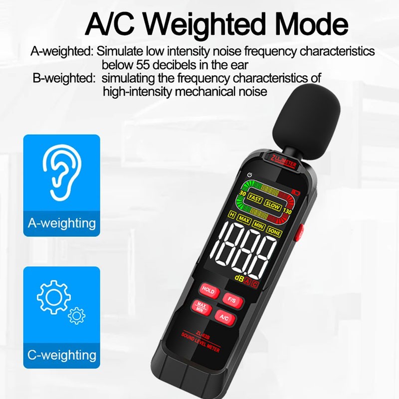 Household Noise Decibel Tester Professional 30-130dB Digital Noise Meter Handheld