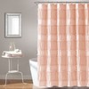 Lush Decor Nova Ruffle Shower Curtain, 72" x 72", Blush