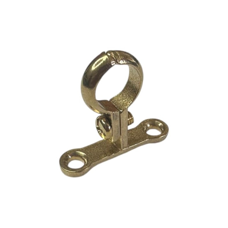 15mm Cast Brass Screw-On Pipe Bracket, Die-Cast Pipe Clip -