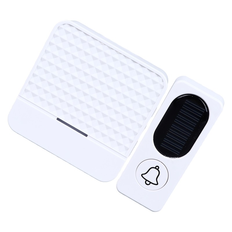 Wireless Doorbell White Self Power 20 to 80dB Adjustable Volume