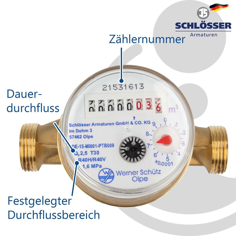 JS Single Jet Meter ETW (Cold Water) up to 30