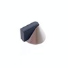 Door Stop Floor Mounted Cone Designer Pattern Satin Stainless Steel