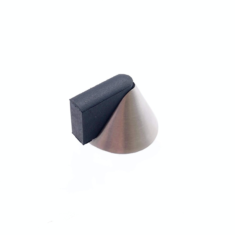 Door Stop Floor Mounted Cone Designer Pattern Satin Stainless Steel