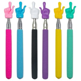 6 pcs Telescopic Teachers Pointer Teachers Pointer Sticks Mini Retractable Classroom Pointer for Elementary School Kindergarten Teacher, Classroom Supplies (Multicolour)