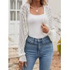 Famulily Ladies Casual Open Front Crop Cardigans Soft Hollow Out
