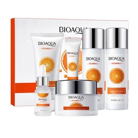Bioaqua Set de Seis Productos Hidratantes con Vitamina C para el Cuidado Facial: Hidratación Profunda | Nutrición | Suaviza y Suaviza, Bioaqua, SKIN_C