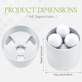 Leitee 6 Pcs Golf Hole Cup Practice Putting Green Hole ABS Plastic Golf Putting Cup for Outdoor Backyard (4 Inch)