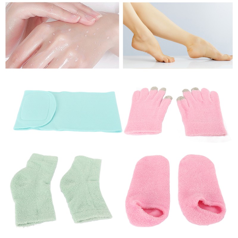 Spa Gloves and Socks Set Gel Moisturizing Essential Oil Hydration