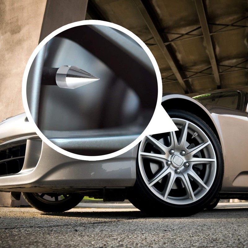 Pilot Automotive Pilot IP-2049 Spiked Chrome Finished Valve Caps, 1