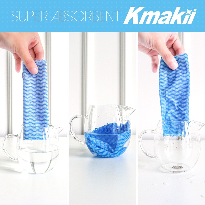 KMAKII Disposable Cleaning Cloth,Jay Clothes,Dish Cloths Roll,Reusable Cleaning Cloths,5 Rolls