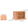 Bamboo Square Round Coasters Holder Set of 6/8 for Drinks