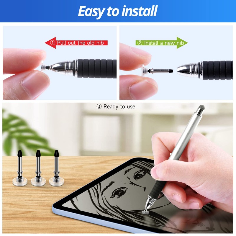 Stylus tips Replacement tips only [12 Pack] Passive stylus Pen