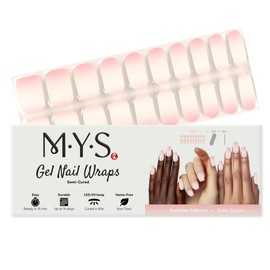MYSc Semi-Cured Gel Nail Wraps, 20 UV Gel Strips for a Long-Lasting, Salon-Quality Manicure at Home, Easy to Apply, No Smudges, Easy to Remove, Works with Any UV Lamp (Ombre Frenchie)