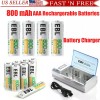 EBL Lot AAA Batteries Rechargeable 800mAh NI-MH 1.2V+ LCD Battery