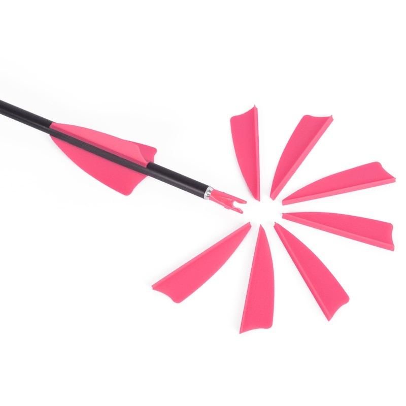 1.75 Inch Plastic Arrow Feathering Shield Shape Rubber Feathers Plastic
