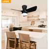 OPONL Black Ceiling Fan with Light 30inch, Large Air Volume,