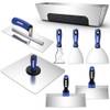 Drywall Hand Tools Kit, Drywall Knife Set with Putty Knives,