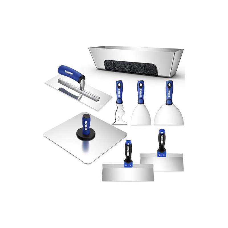 Drywall Hand Tools Kit, Drywall Knife Set with Putty Knives,