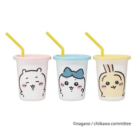 Skater SIH3ST-A Tumbler with Straw, 3 Pieces, 11.8 fl oz (320 ml), Chiikawa, Made in Japan