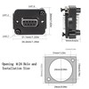 QIANRENON DB9 Panel Mount Straight Through Connector Adapter 9-pin RS232