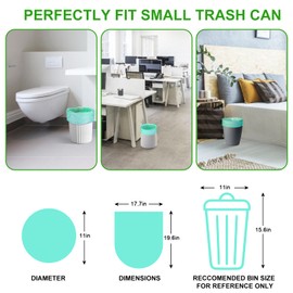 4 Gallon Biodegradable Trash Bags - Inwaysin Bulk 100 Count Unscented Compostable Garbage Bags for Bathroom Bedroom Office Kitchen Trash Can Waste Basket Liners Strong Thick