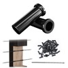 Muzata 50Pack Black Stainless Steel Protective Sleeves Cable Railing Kit
