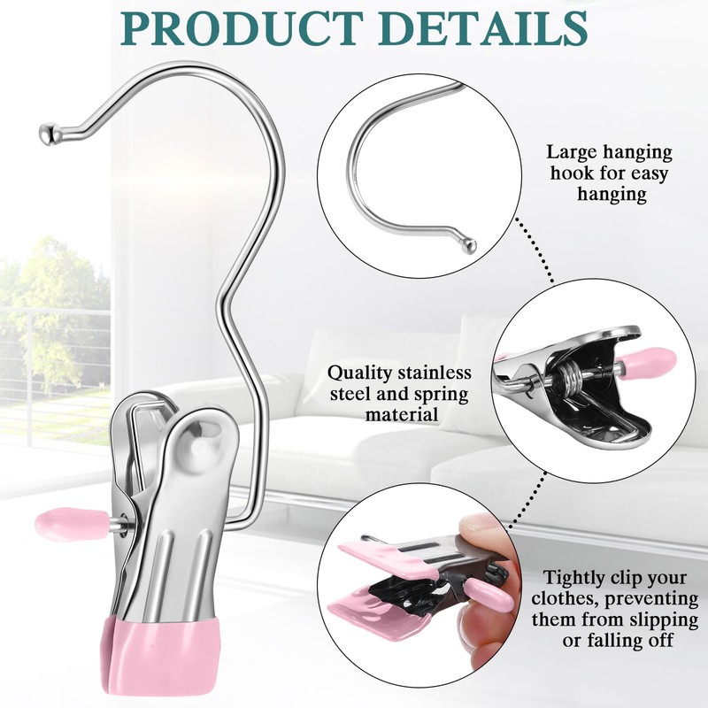 Yinder 150 Pcs Boot Hangers Clips Laundry Hooks Hanging Stainless