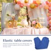 GRIRIW 6ft Table Cover Fitted Stretch Tablecloth for Folding Tables