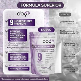 Oby Colágeno Hidrolizado Resveratrol Ácido Hialurónico Polvo 100 Porciones