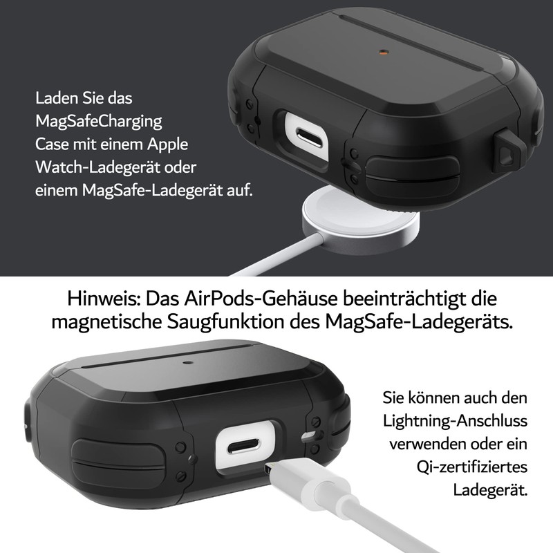 PZOZ Case for AirPods Pro 2nd Generation,PC and TPU Protective