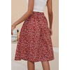 Naggoo Womens Daisy Print Skirt A-Line High Waist Casual Midi