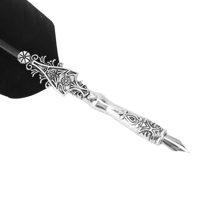 Topiky Vintage Classical Fountain Pen Signning Calligraphy Feather Quill Dip