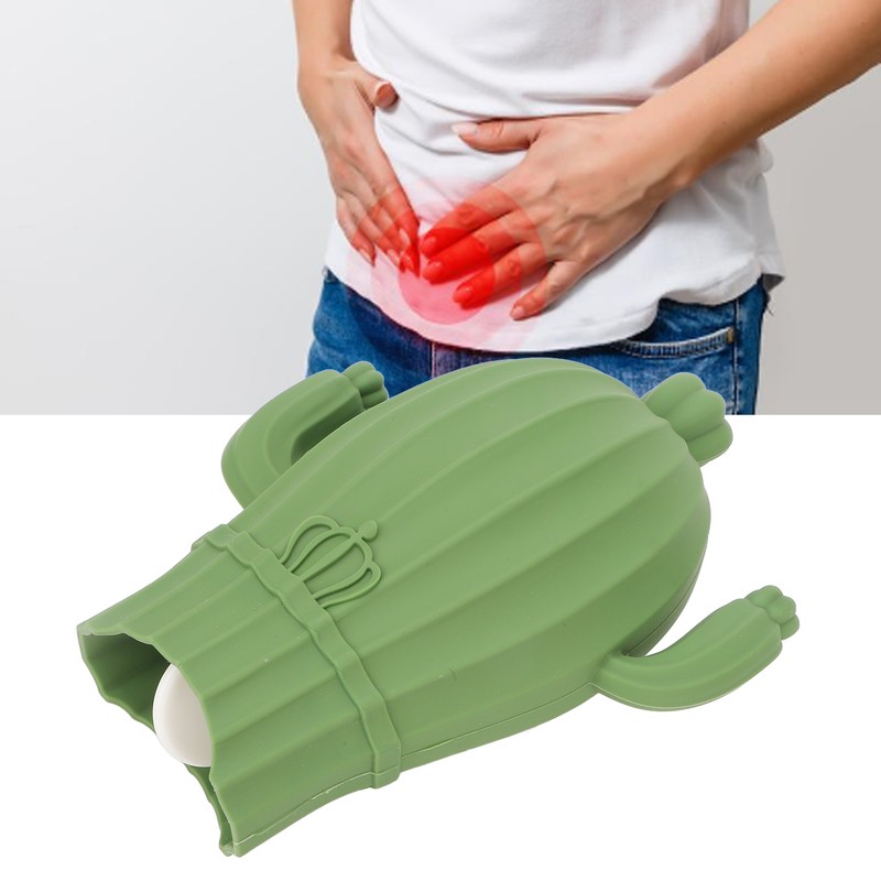 Hot Water Bottle Silicone Hot Cold Compress Pain Reduce Explosion